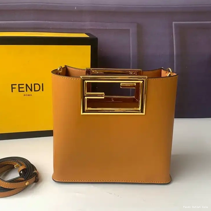Affordable Small Leather Bag Brown Calf Fendi In Way 0430